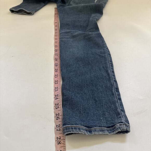 Womens SNEAK PEEK Jeans Mid Rise Distressed BOHO Y2K Size 9 Waist 29 - Picture 7 of 9